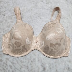 WACOAL Women's Awareness Contour Bra Sz 38DDD Underwire Bra  Beige Floral 853167
